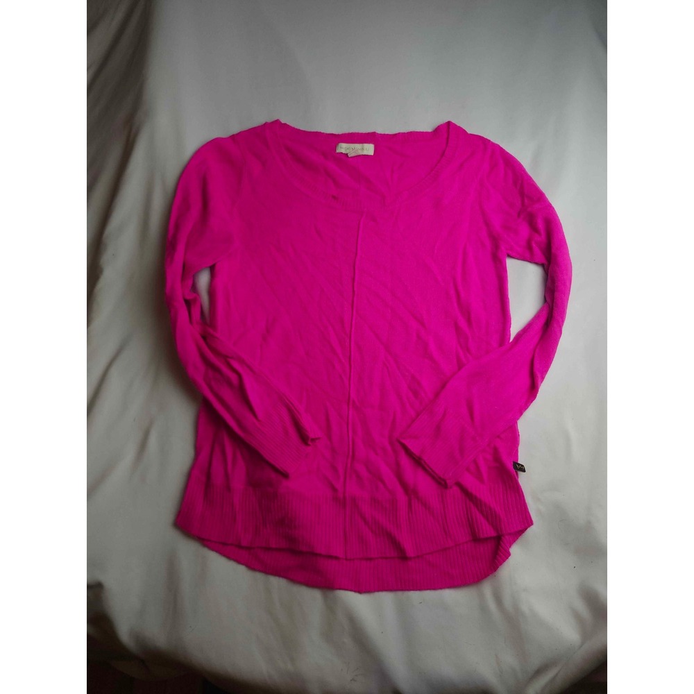 Nicki Minaj Hot Pink Lightweight Scoop Neck Sweater XL High Low Hem Womens